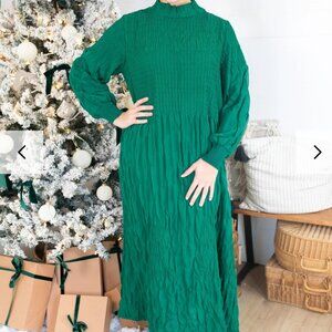 Green formal maxi dress